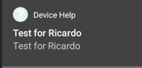 What is test for ricardo notification